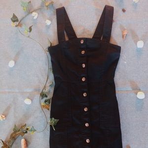Black button down dress